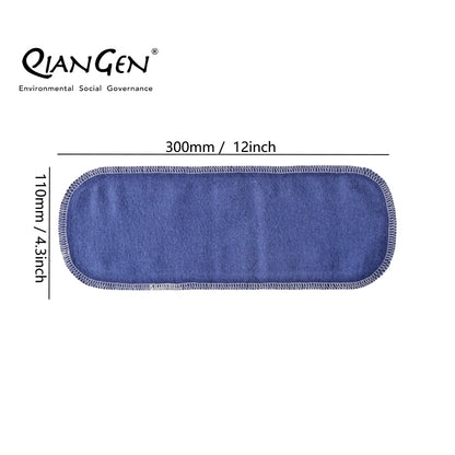 QianGen Reusable Toilet Paper Cloth 4.3 x 12" - Soft, Washable Bidet Wipes | Eco-Friendly Cloth Toilet Paper | Unpaper Towels - 24 count roll