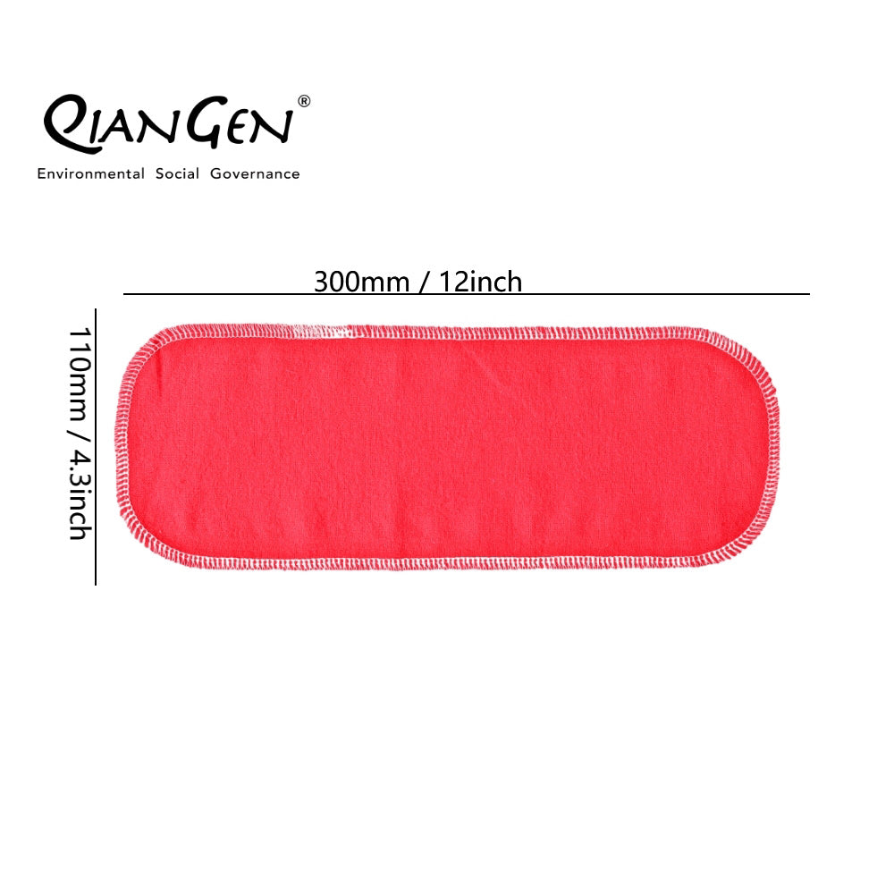 QianGen Reusable Toilet Paper Cloth 4.3 x 12" - Soft, Washable Bidet Wipes | Eco-Friendly Cloth Toilet Paper | Unpaper Towels - 24 count roll