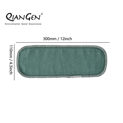 QianGen Reusable Toilet Paper Cloth 4.3 x 12" - Soft, Washable Bidet Wipes | Eco-Friendly Cloth Toilet Paper | Unpaper Towels - 24 count roll