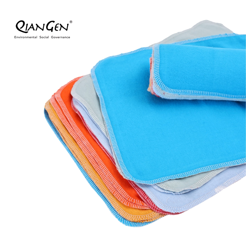 QianGen Eco-Washable Cloth Paper Towels 10 x 12" | Reusable Paper Towels, Absorbent & Soft Unpaper Towels | Zero Waste Paperless Napkins Rolls - 24 count roll