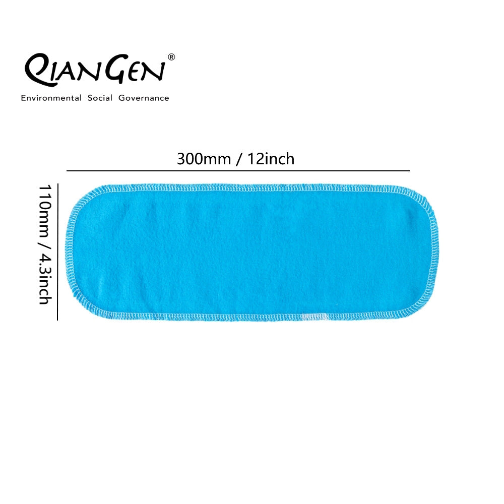 QianGen Reusable Toilet Paper Cloth 4.3 x 12" - Soft, Washable Bidet Wipes | Eco-Friendly Cloth Toilet Paper | Unpaper Towels - 24 count roll