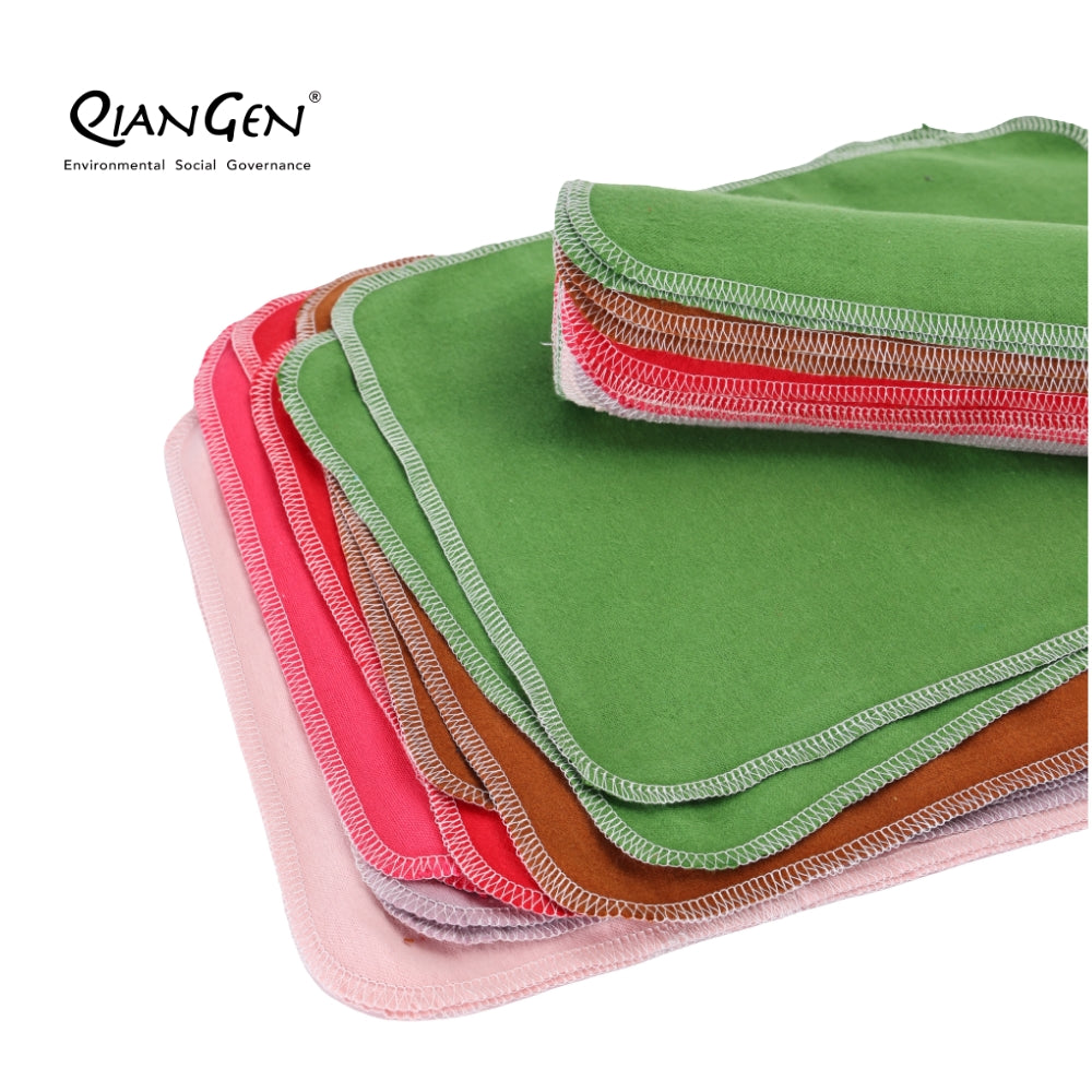 QianGen Eco-Washable Cloth Paper Towels 10 x 12" | Reusable Paper Towels, Absorbent & Soft Unpaper Towels | Zero Waste Paperless Napkins Rolls - 24 count roll