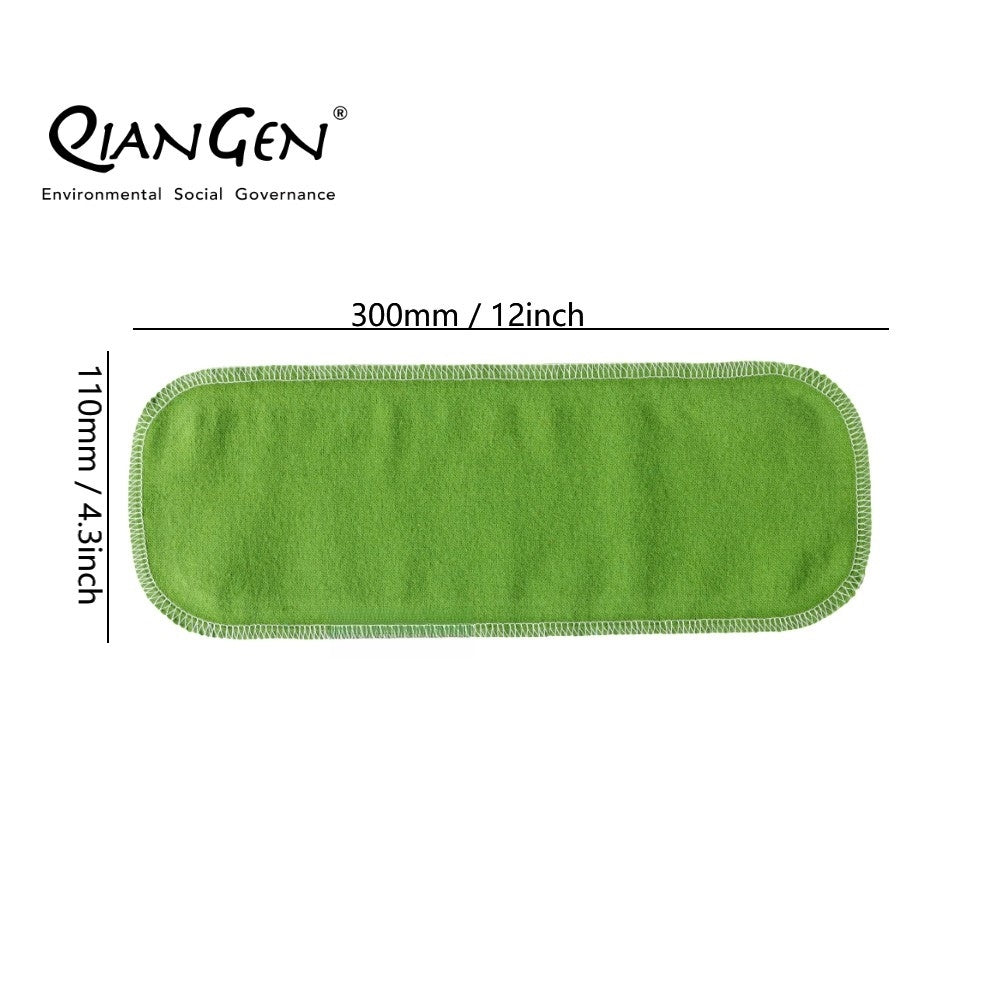 QianGen Reusable Toilet Paper Cloth 4.3 x 12" - Soft, Washable Bidet Wipes | Eco-Friendly Cloth Toilet Paper | Unpaper Towels - 24 count roll