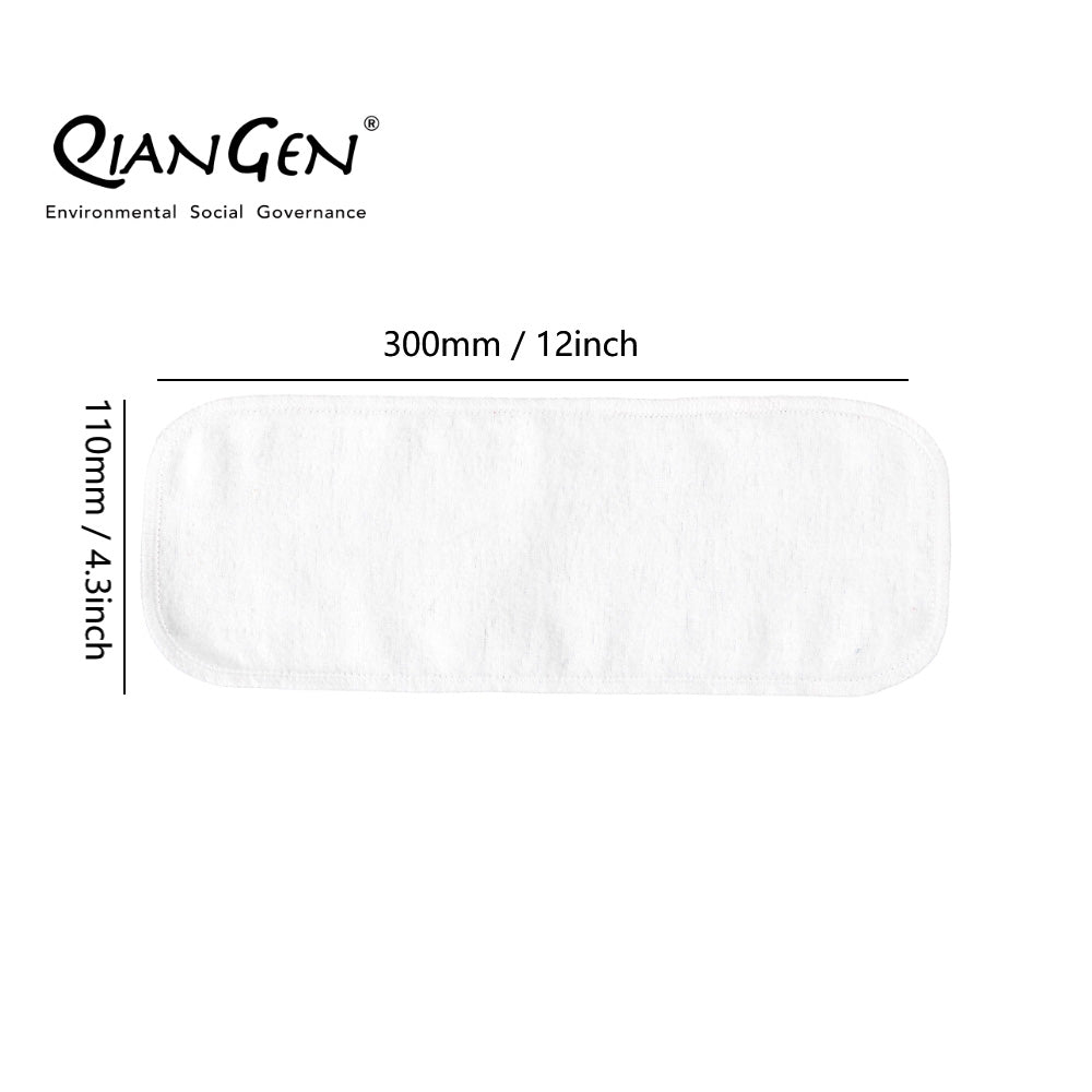 QianGen Reusable Toilet Paper Cloth 4.3 x 12" - Soft, Washable Bidet Wipes | Eco-Friendly Cloth Toilet Paper | Unpaper Towels - 24 count roll