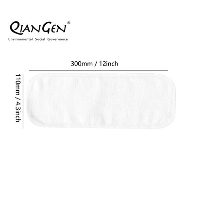 QianGen Reusable Toilet Paper Cloth 4.3 x 12" - Soft, Washable Bidet Wipes | Eco-Friendly Cloth Toilet Paper | Unpaper Towels - 24 count roll