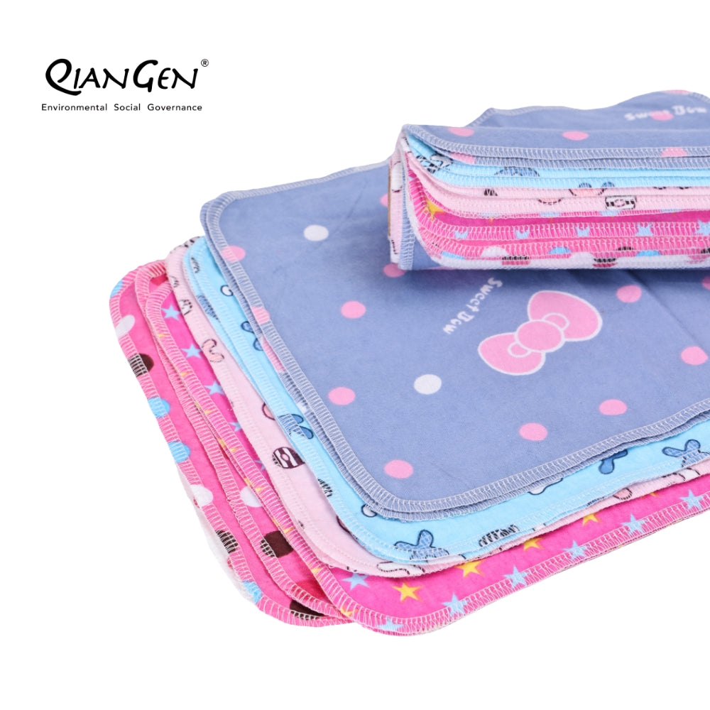 QianGen Eco-Washable Cloth Paper Towels 10 x 12" | Reusable Paper Towels, Absorbent & Soft Unpaper Towels | Zero Waste Paperless Napkins Rolls - 24 count roll