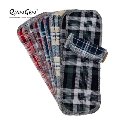 QianGen Reusable Toilet Paper Cloth 4.3 x 12" - Soft, Washable Bidet Wipes | Eco-Friendly Cloth Toilet Paper | Unpaper Towels - 24 count roll