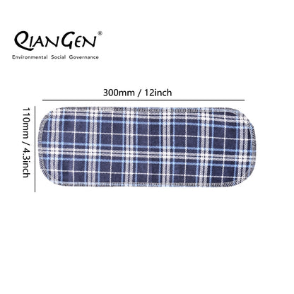 QianGen Reusable Toilet Paper Cloth 4.3 x 12" - Soft, Washable Bidet Wipes | Eco-Friendly Cloth Toilet Paper | Unpaper Towels - 24 count roll