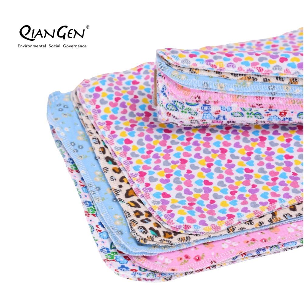 QianGen Eco-Washable Cloth Paper Towels 10 x 12" | Reusable Paper Towels, Absorbent & Soft Unpaper Towels | Zero Waste Paperless Napkins Rolls - 24 count roll