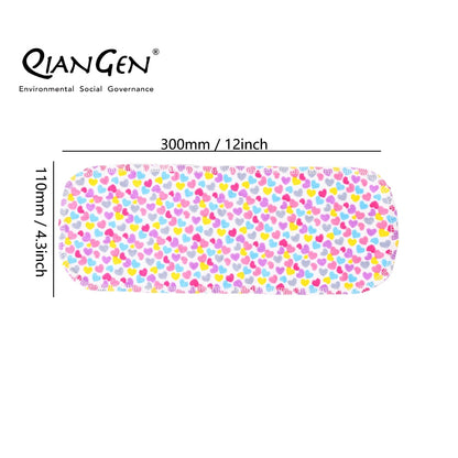 QianGen Reusable Toilet Paper Cloth 4.3 x 12" - Soft, Washable Bidet Wipes | Eco-Friendly Cloth Toilet Paper | Unpaper Towels - 24 count roll