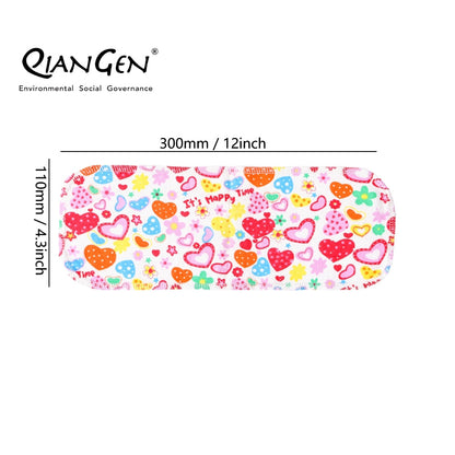 QianGen Reusable Toilet Paper Cloth 4.3 x 12" - Soft, Washable Bidet Wipes | Eco-Friendly Cloth Toilet Paper | Unpaper Towels - 24 count roll