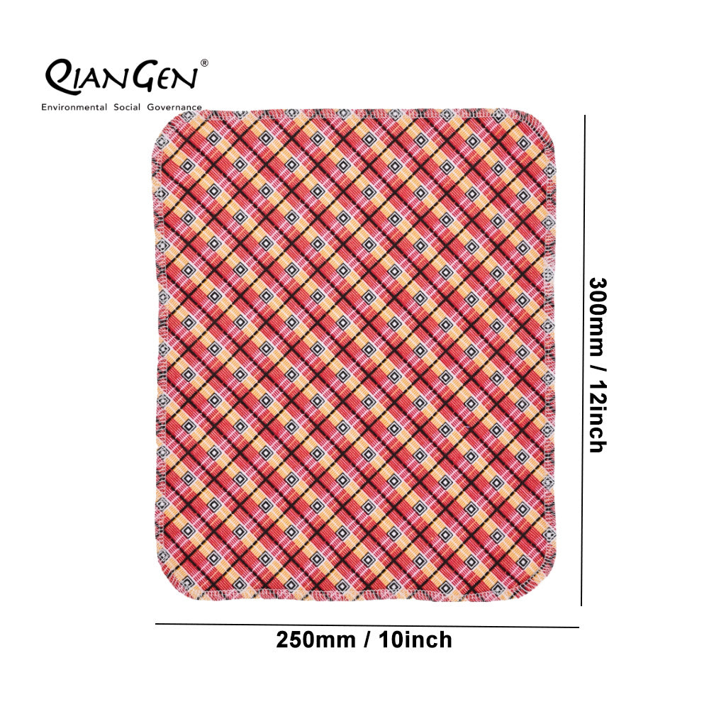 QianGen Eco-Washable Cloth Paper Towels 10 x 12" | Reusable Paper Towels, Absorbent & Soft Unpaper Towels | Zero Waste Paperless Napkins Rolls - 24 count roll