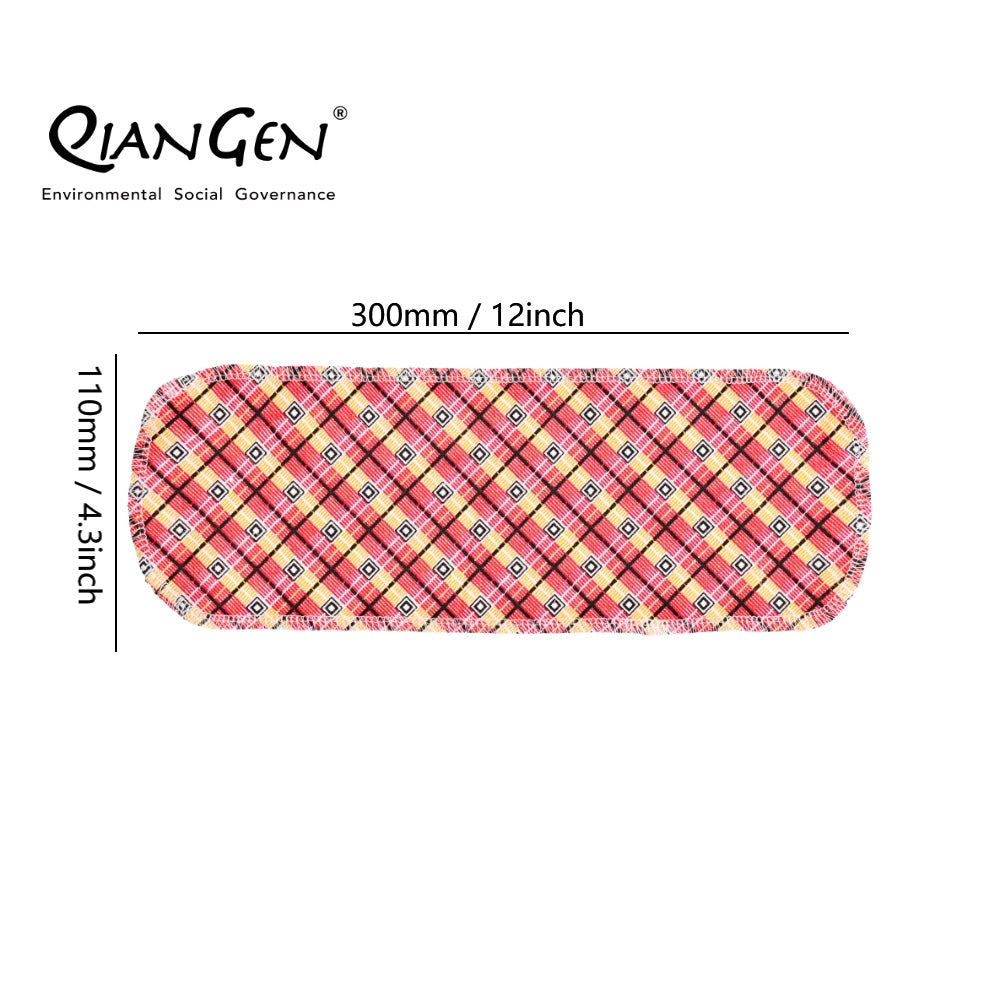QianGen Reusable Toilet Paper Cloth 4.3 x 12" - Soft, Washable Bidet Wipes | Eco-Friendly Cloth Toilet Paper | Unpaper Towels - 24 count roll