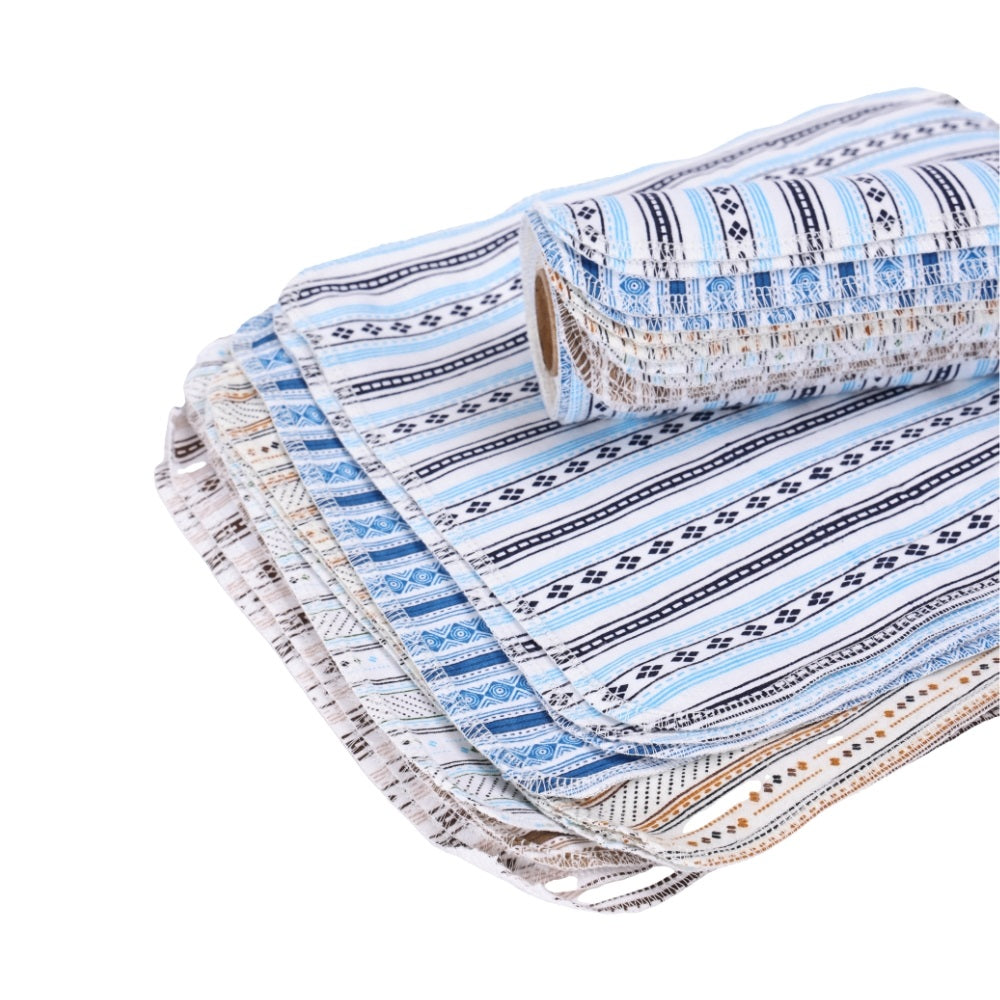Modern striped washable dish cloths cotton flannel texture