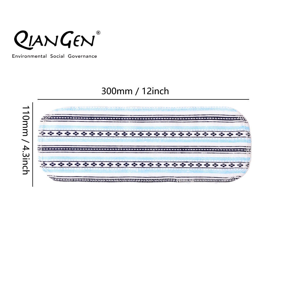 QianGen Reusable Toilet Paper Cloth 4.3 x 12" - Soft, Washable Bidet Wipes | Eco-Friendly Cloth Toilet Paper | Unpaper Towels - 24 count roll