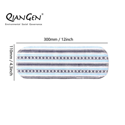 QianGen Reusable Toilet Paper Cloth 4.3 x 12" - Soft, Washable Bidet Wipes | Eco-Friendly Cloth Toilet Paper | Unpaper Towels - 24 count roll