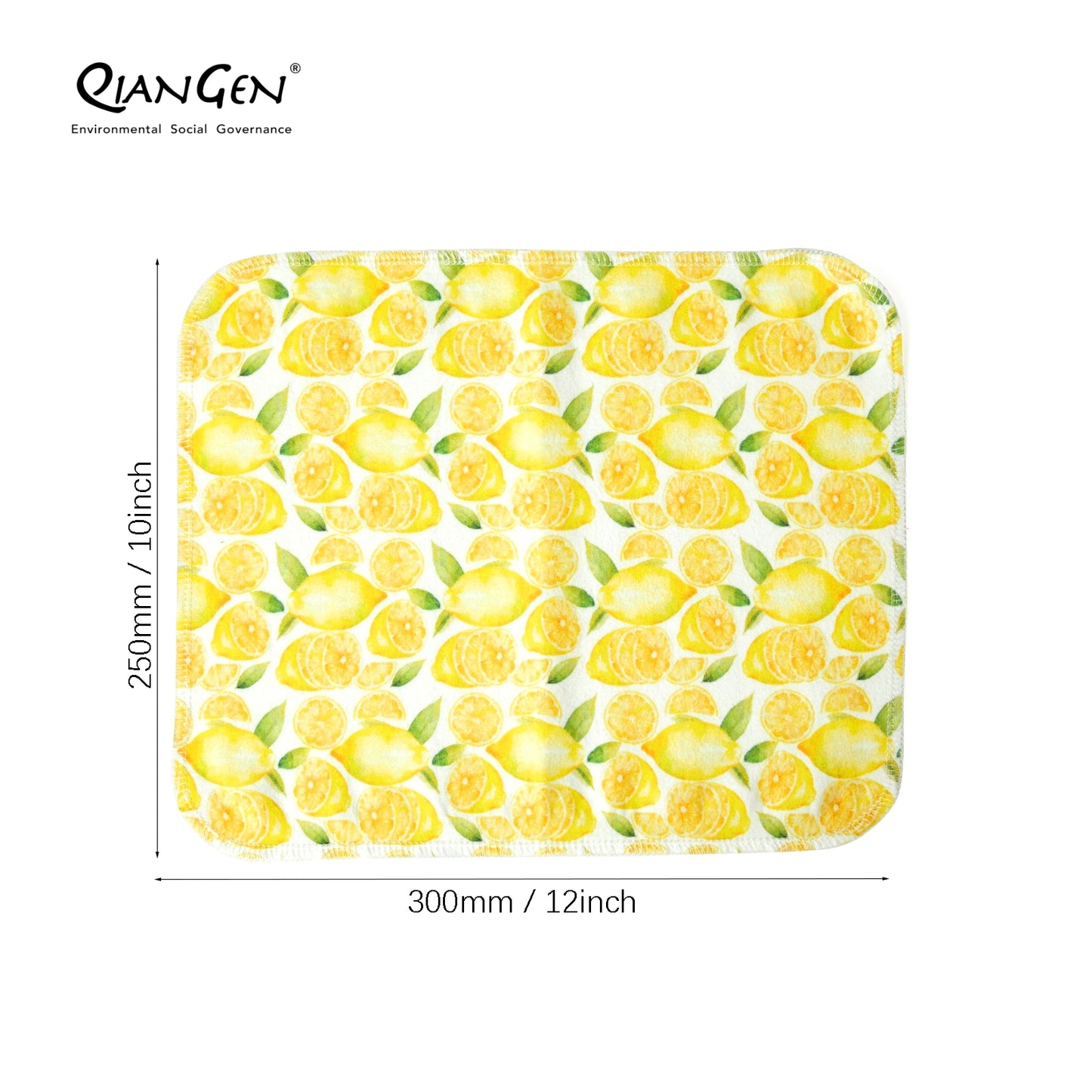 QianGen Fruit Series 10 x 12" Cloth Paper Towels - Vibrant Washable & Reusable Paper Towel | Eco-Friendly Unpaper Towels Roll for Kitchen - 24 count roll