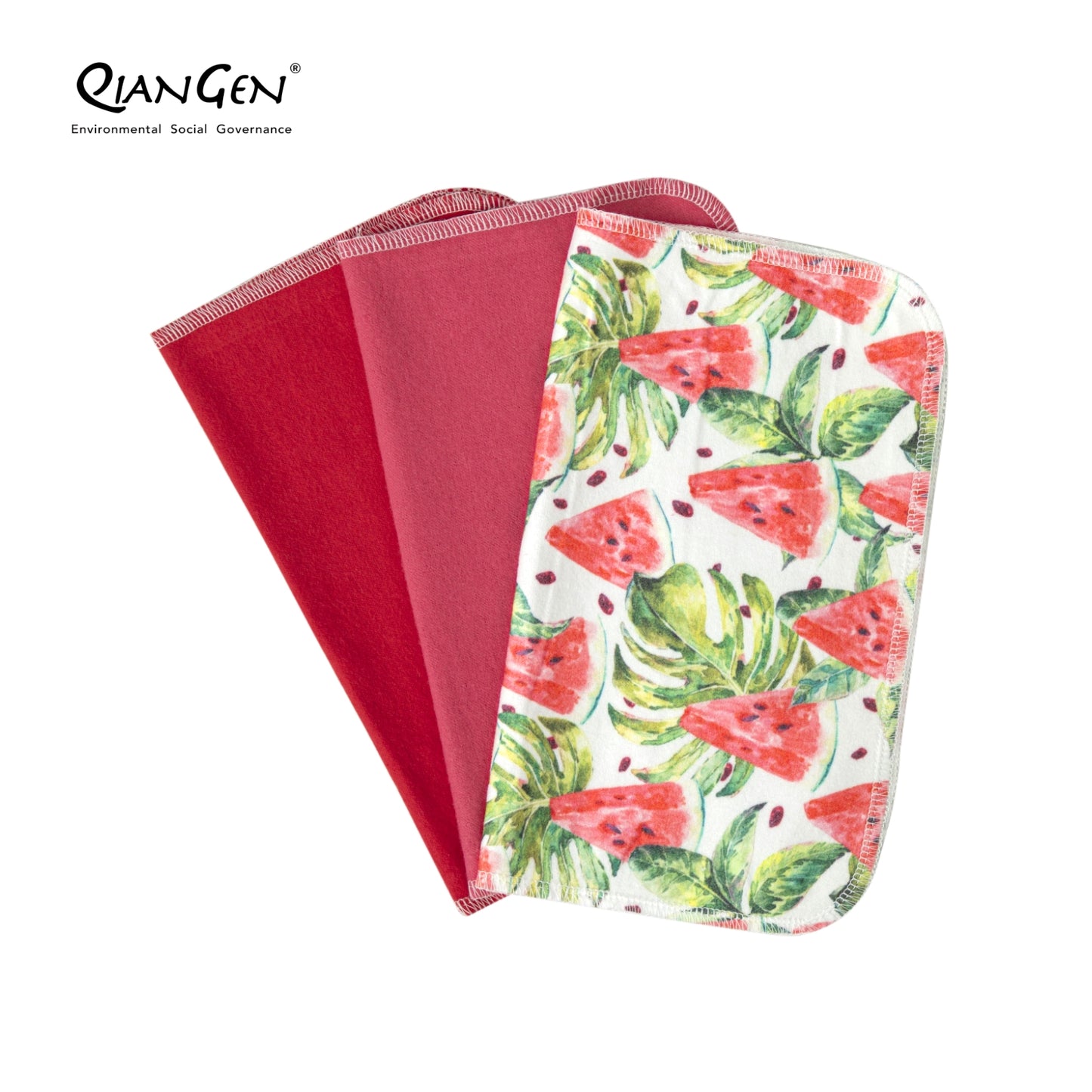 QianGen Fruit Series 10 x 12" Cloth Paper Towels - Vibrant Washable & Reusable Paper Towel | Eco-Friendly Unpaper Towels Roll for Kitchen - 24 count roll