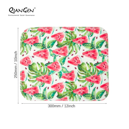 QianGen Fruit Series 10 x 12" Cloth Paper Towels - Vibrant Washable & Reusable Paper Towel | Eco-Friendly Unpaper Towels Roll for Kitchen - 24 count roll