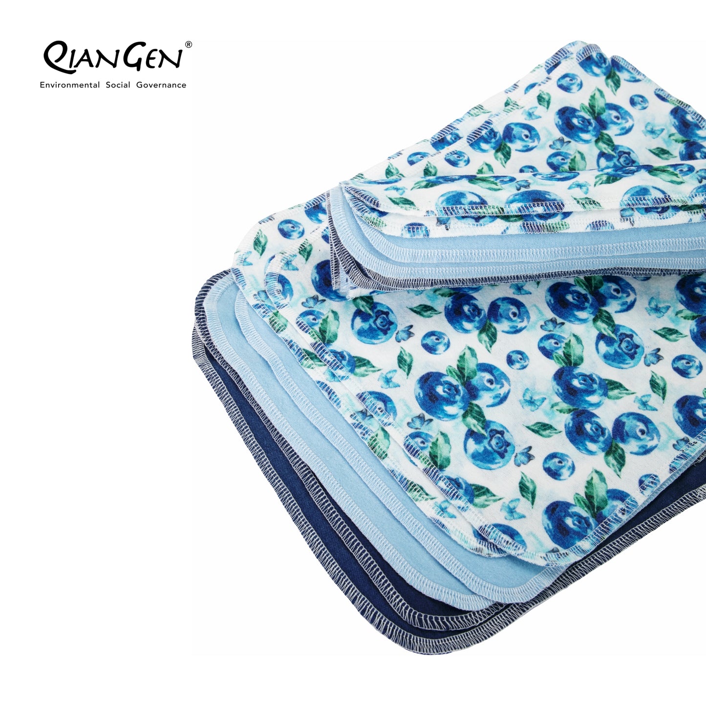 QianGen Fruit Series 10 x 12" Cloth Paper Towels - Vibrant Washable & Reusable Paper Towel | Eco-Friendly Unpaper Towels Roll for Kitchen - 24 count roll