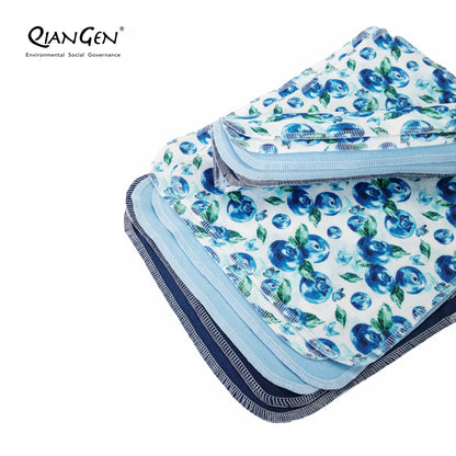 QianGen Fruit Series 10 x 12" Cloth Paper Towels - Vibrant Washable & Reusable Paper Towel | Eco-Friendly Unpaper Towels Roll for Kitchen - 24 count roll