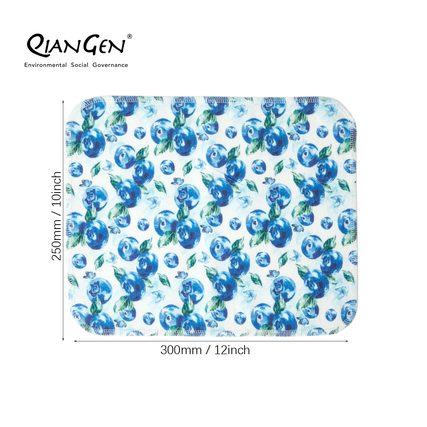 QianGen Fruit Series 10 x 12" Cloth Paper Towels - Vibrant Washable & Reusable Paper Towel | Eco-Friendly Unpaper Towels Roll for Kitchen - 24 count roll