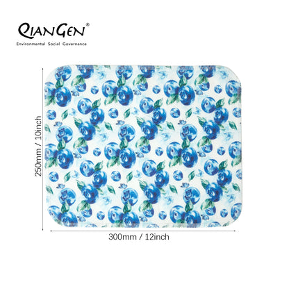 QianGen Fruit Series 10 x 12" Cloth Paper Towels - Vibrant Washable & Reusable Paper Towel | Eco-Friendly Unpaper Towels Roll for Kitchen - 24 count roll
