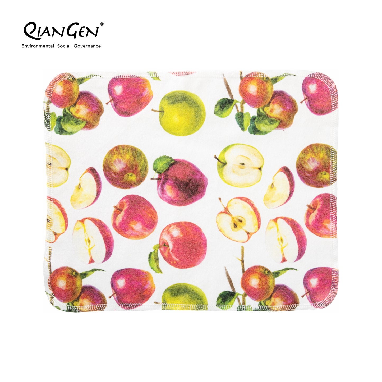 QianGen Fruit Series 10 x 12" Cloth Paper Towels - Vibrant Washable & Reusable Paper Towel | Eco-Friendly Unpaper Towels Roll for Kitchen - 24 count roll