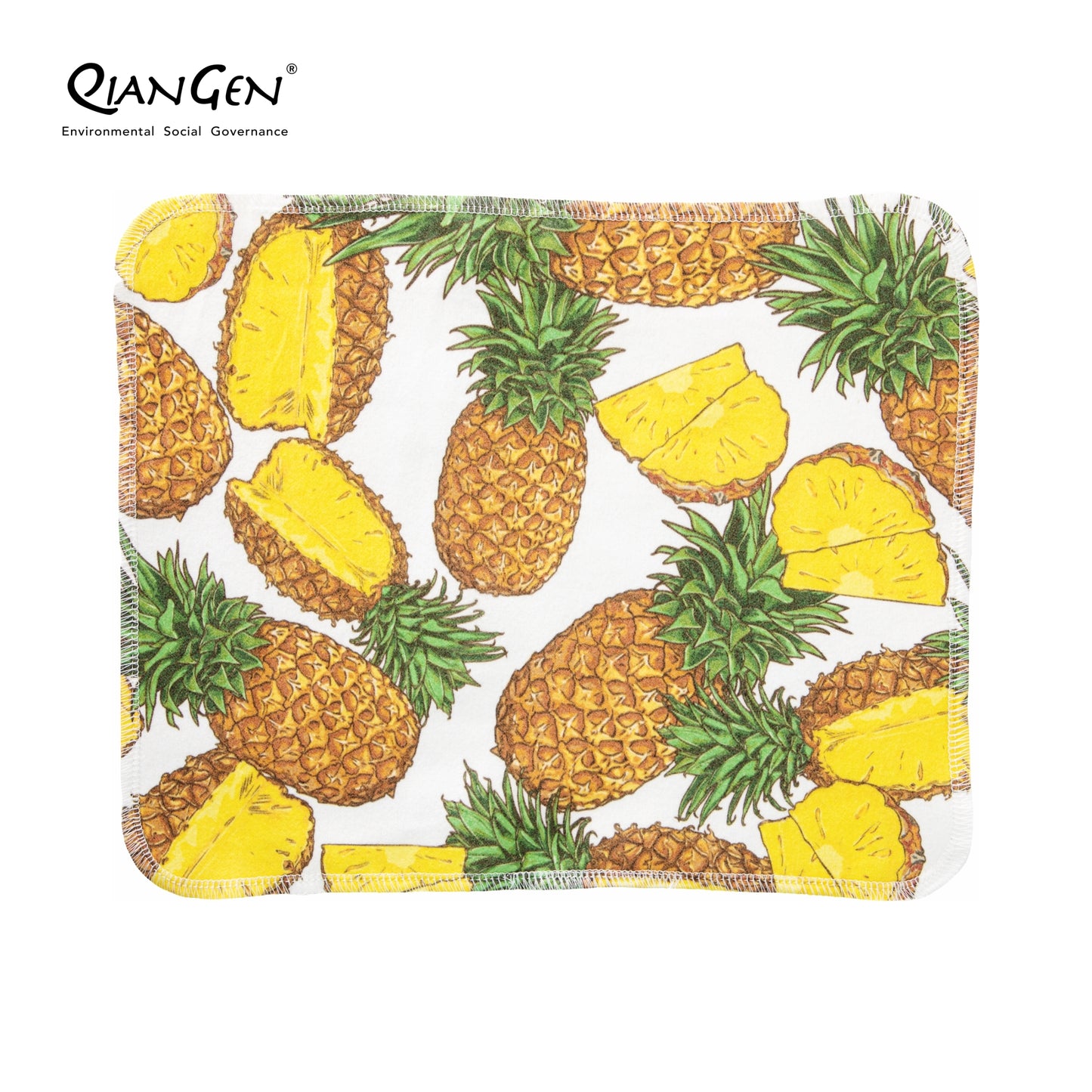 QianGen Fruit Series 10 x 12" Cloth Paper Towels - Vibrant Washable & Reusable Paper Towel | Eco-Friendly Unpaper Towels Roll for Kitchen - 24 count roll
