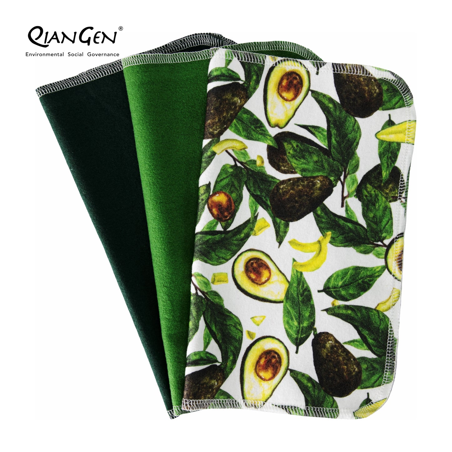 QianGen Fruit Series 10 x 12" Cloth Paper Towels - Vibrant Washable & Reusable Paper Towel | Eco-Friendly Unpaper Towels Roll for Kitchen - 24 count roll