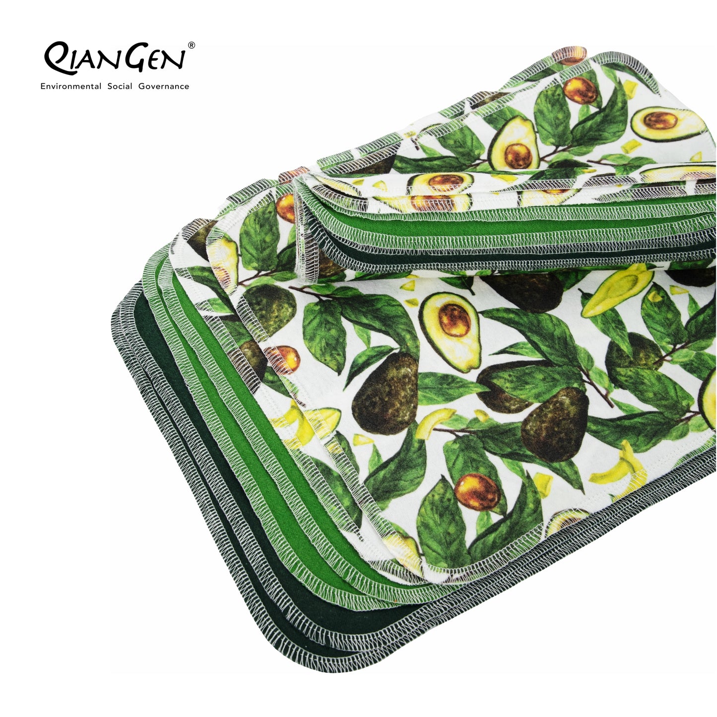 QianGen Fruit Series 10 x 12" Cloth Paper Towels - Vibrant Washable & Reusable Paper Towel | Eco-Friendly Unpaper Towels Roll for Kitchen - 24 count roll