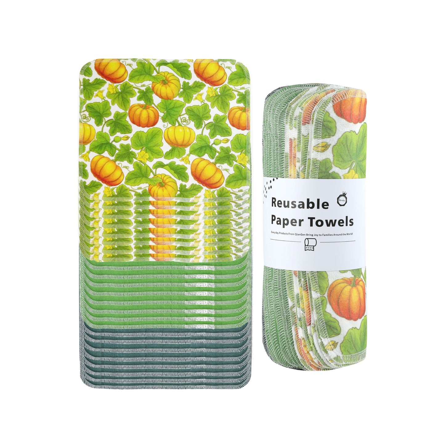 Fall pumpkin pattern reusable towels halloween thanksgiving autumn decor