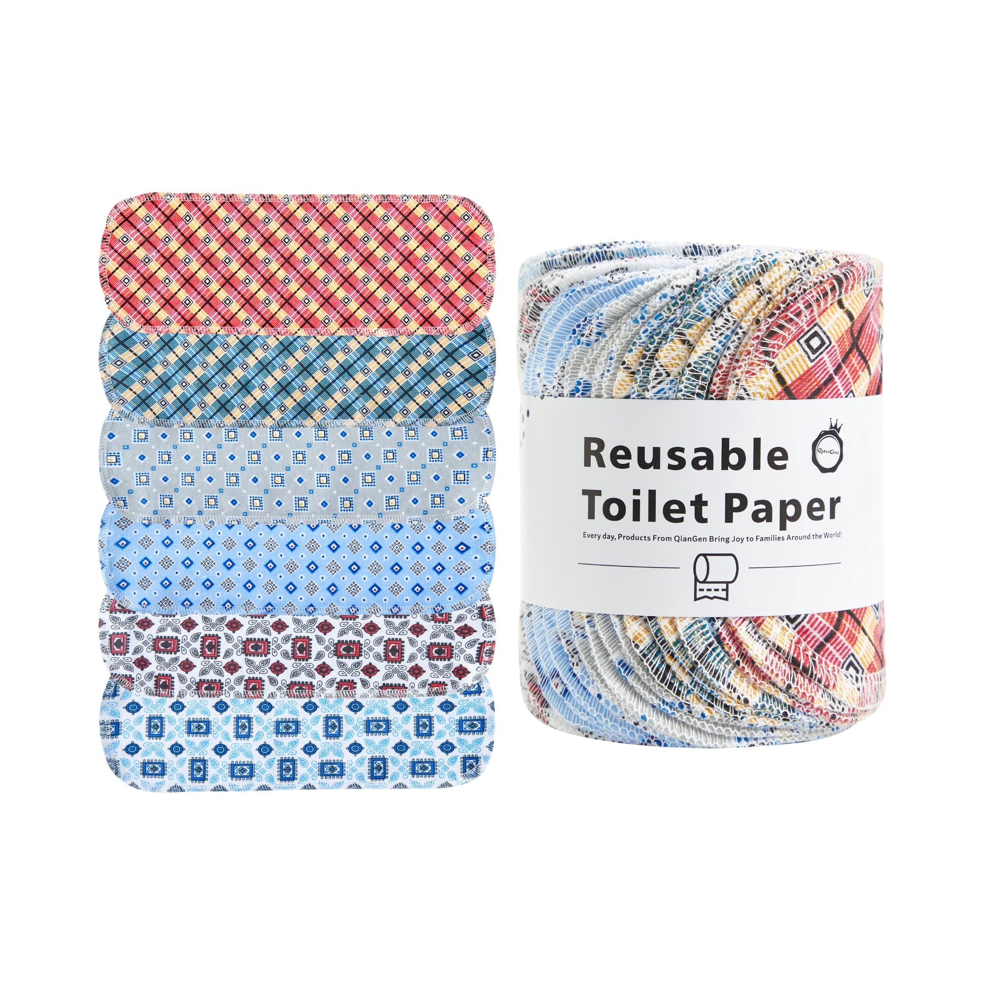 Great Time geometric pattern reusable toilet paper roll modern design