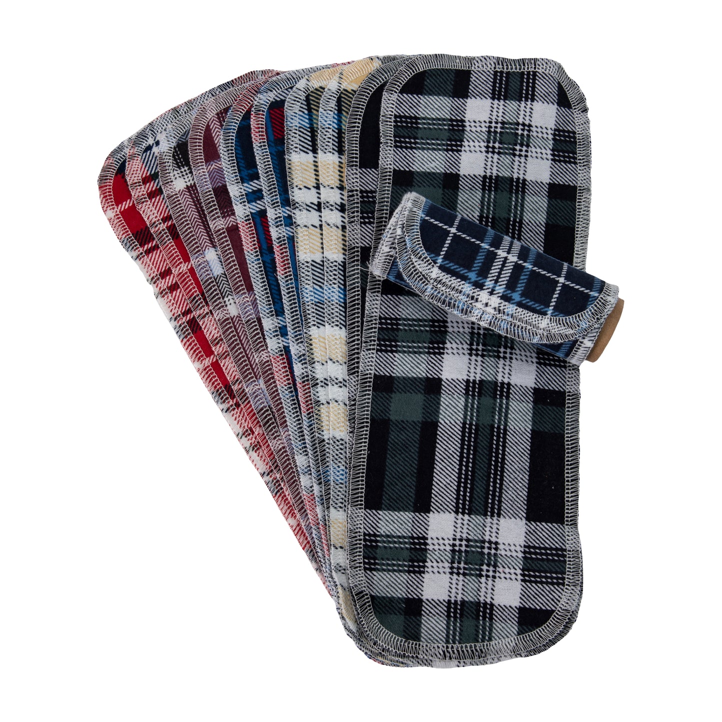 Rustic plaid cotton bidet cloths fan display farmhouse style