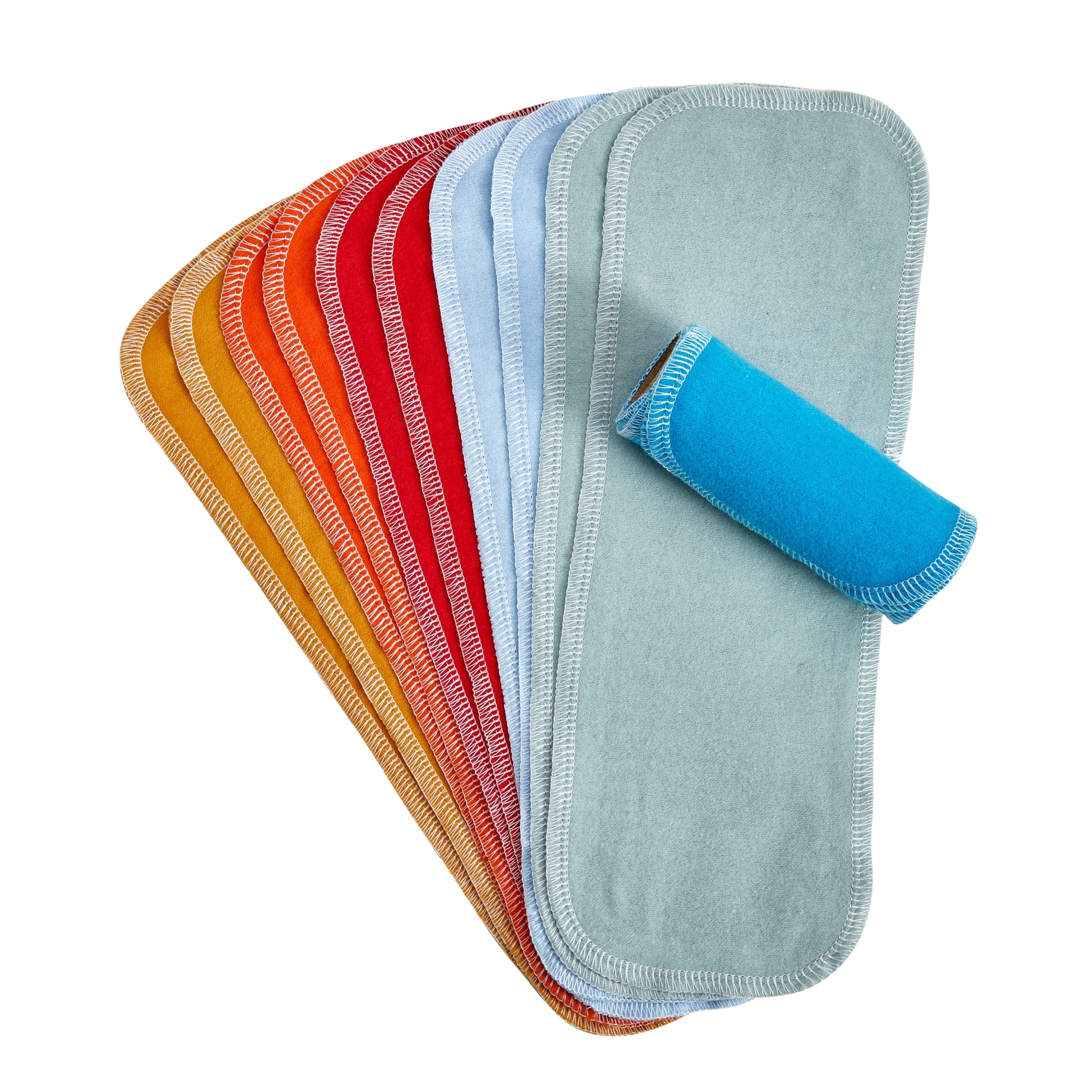 Fan layout of warm citrus color cloth toilet paper soft texture